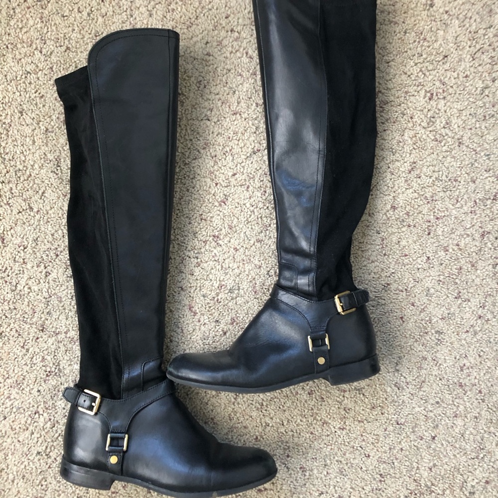Knee high black franco sarto boots